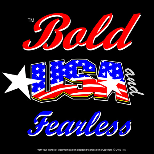 USA Bold and Fearless Sticker
